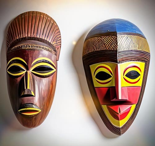 máscaras de arte chamánico