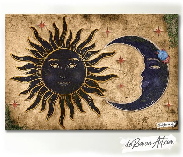 Símbolo del Sol y la Luna juntos y su significado (Cuadro)