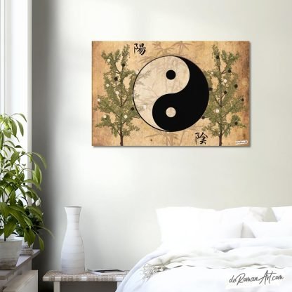 Cuadro Yin Yang para dormitorio