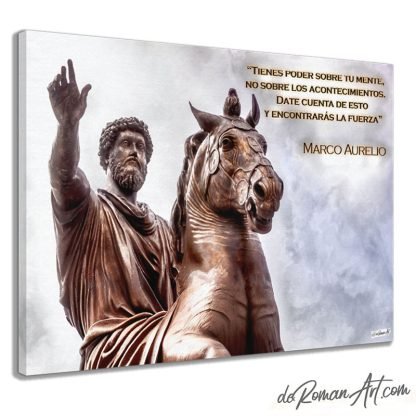 Marco Aurelio Frase lienzo